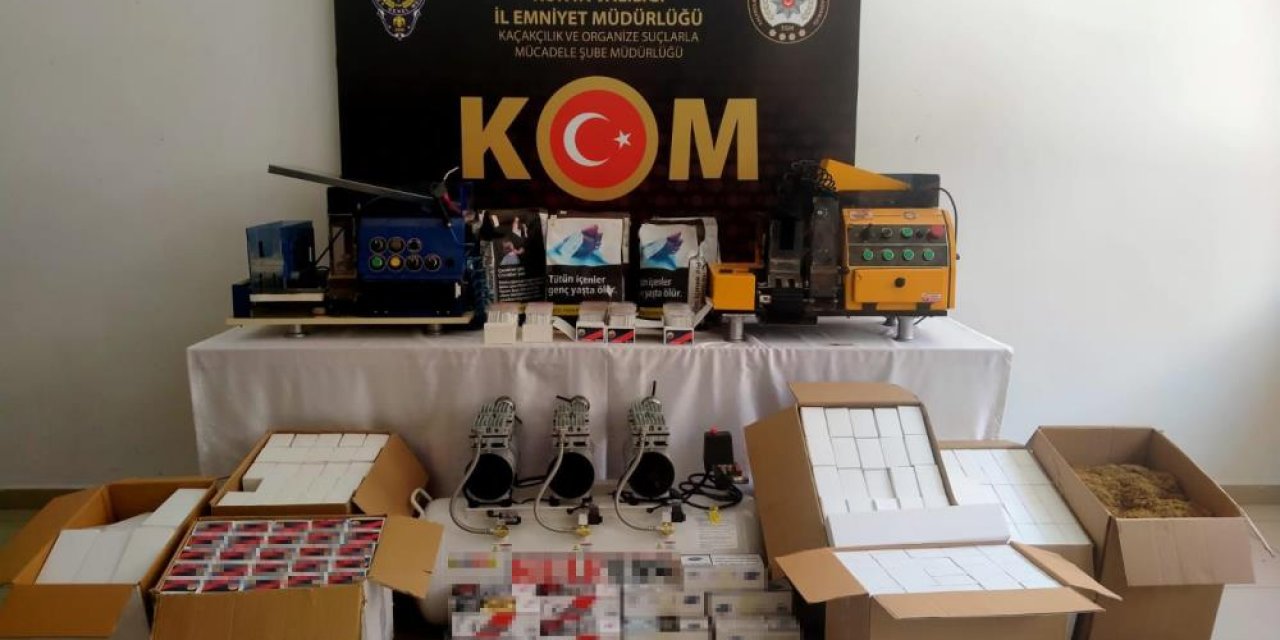 Konya’da polis operasyonu! Bunların hepsi bir evden çıktı