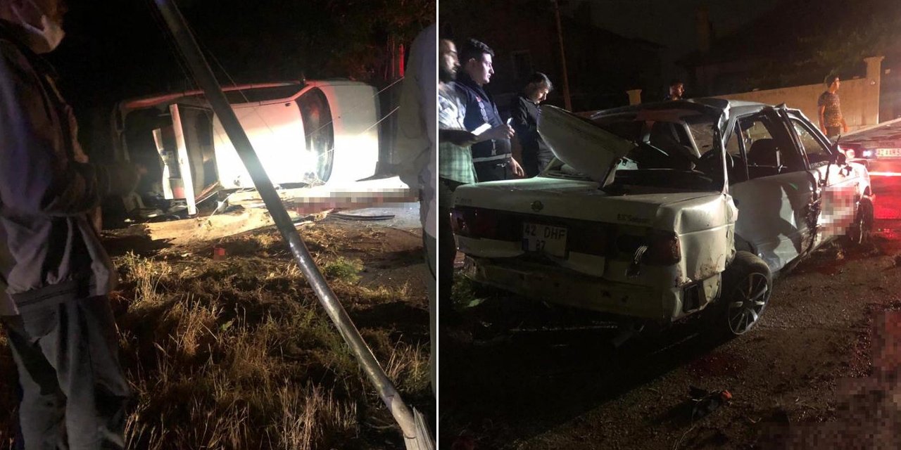 Konya'da 15 yaşındaki sürücünün kullandığı otomobil devrildi: 2 çocuk öldü, 3 çocuk yaralandı