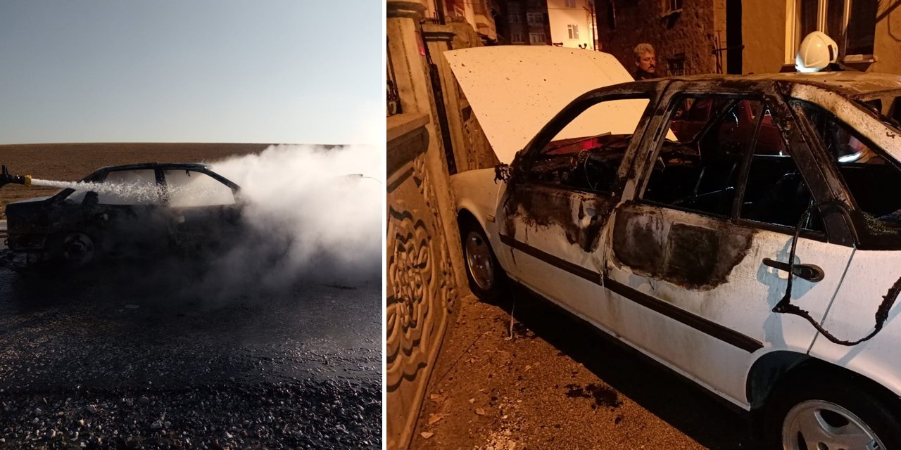 Konya’da iki ayrı ilçede iki araç yandı