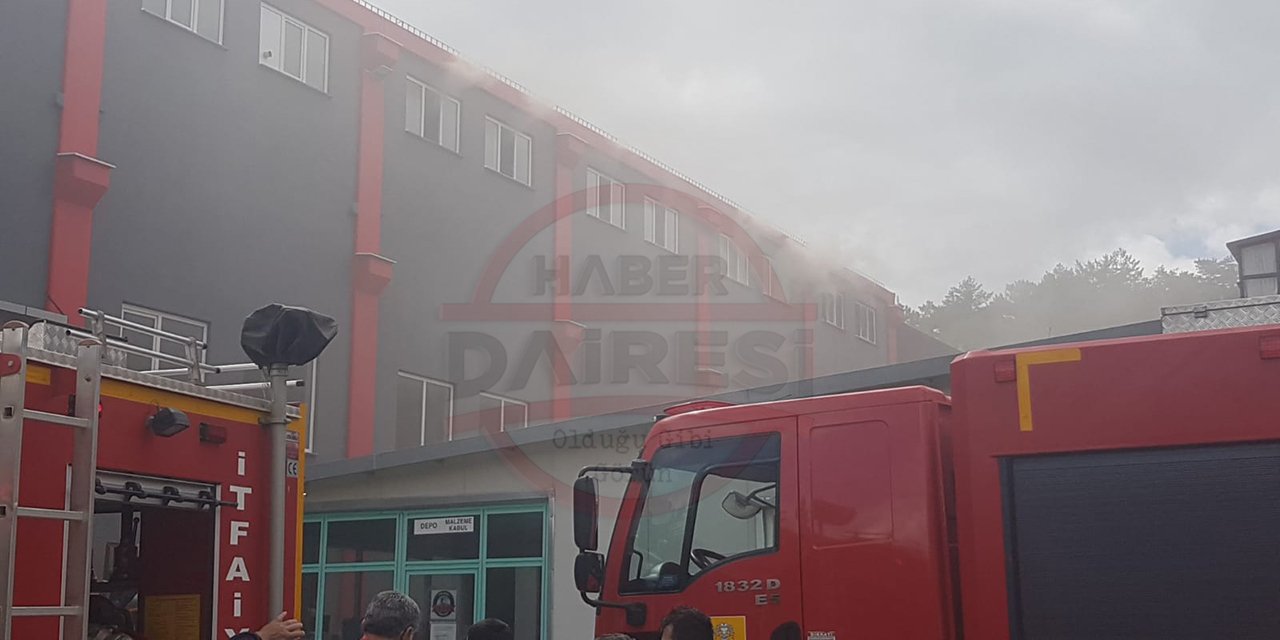 Konya’daki silah fabrikasında yürekleri ağza getiren yangın