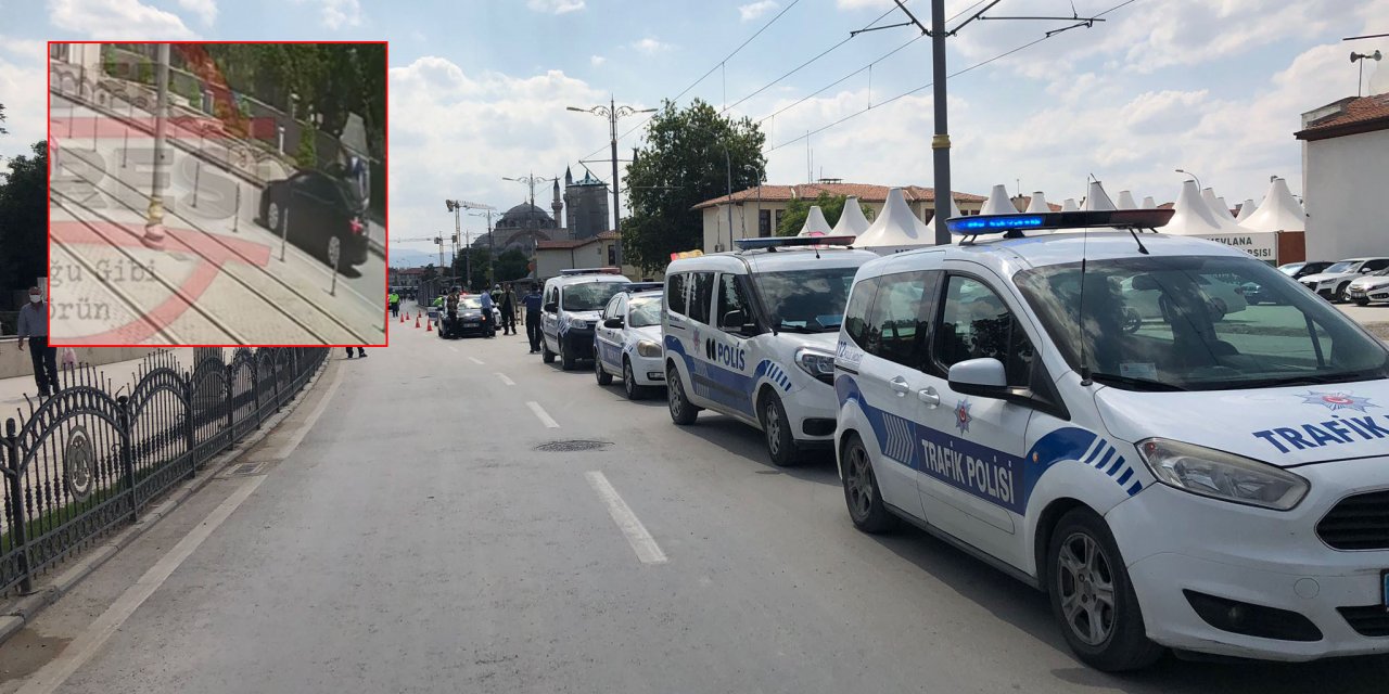 Konya’da otomobilin çarptığı yaya ağır yaralandı! Kaza anı kamerada