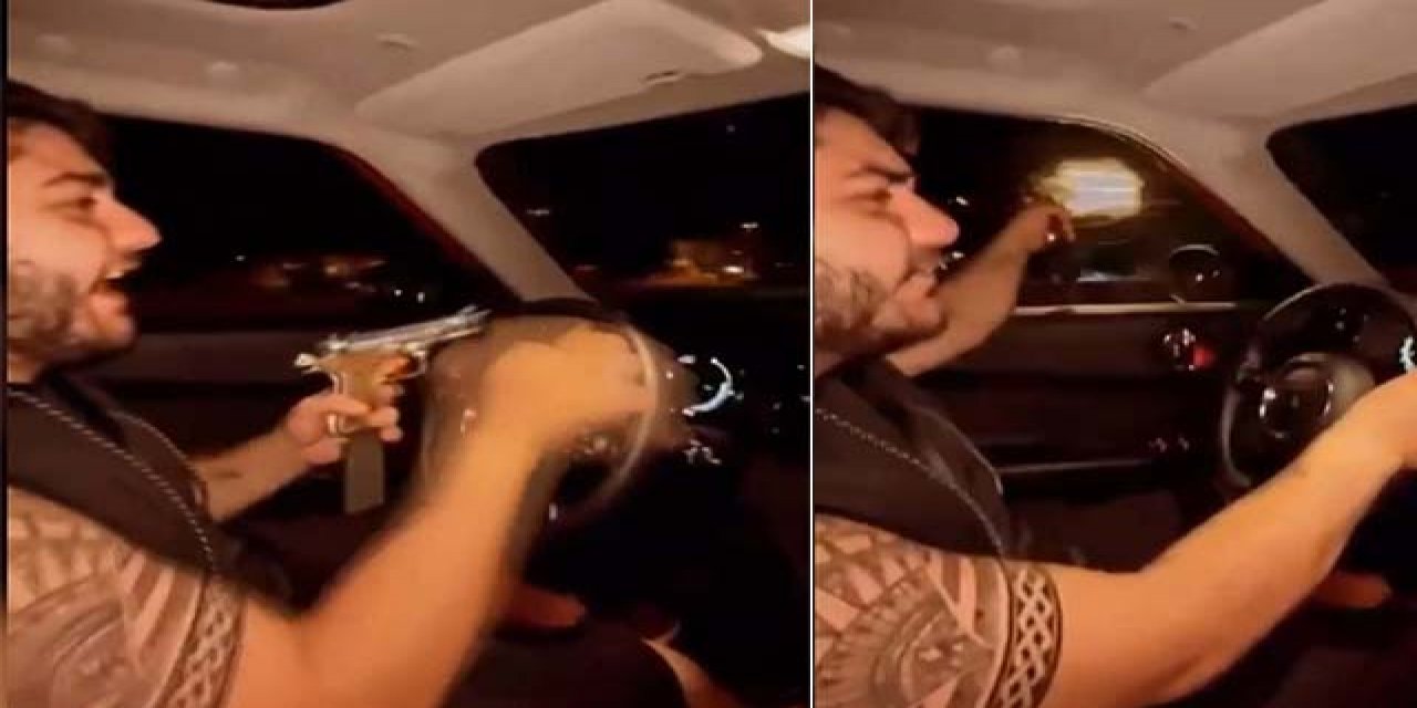 Murat Övüç'ün oğlu Burakcan Övüç trafikte adeta terör estirdi