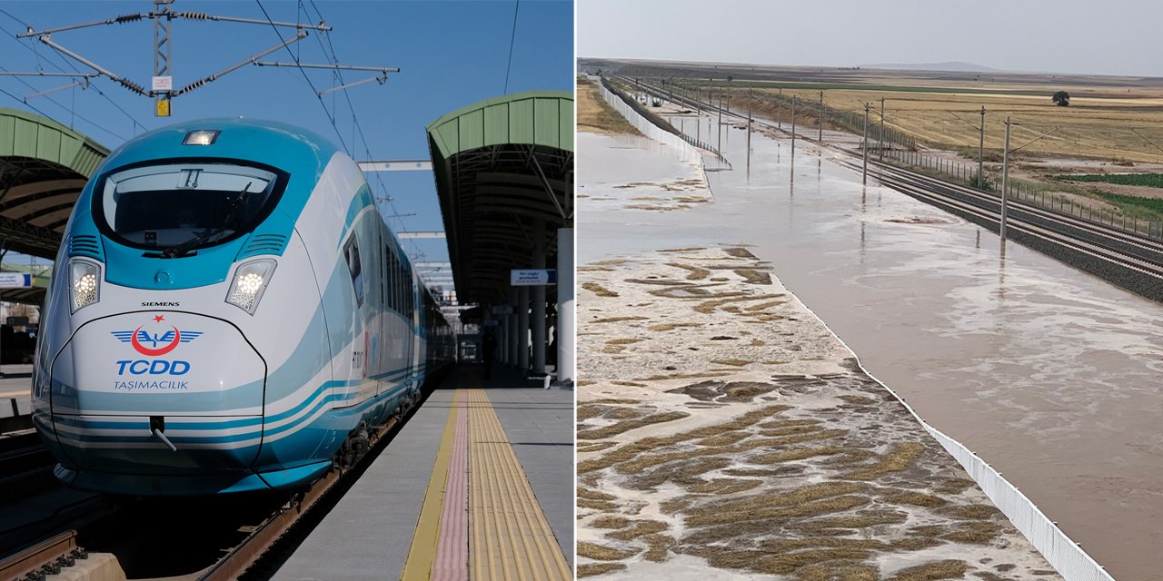 Konya'da sağanak nedeniyle iptal edilen YHT seferleri yeniden başladı