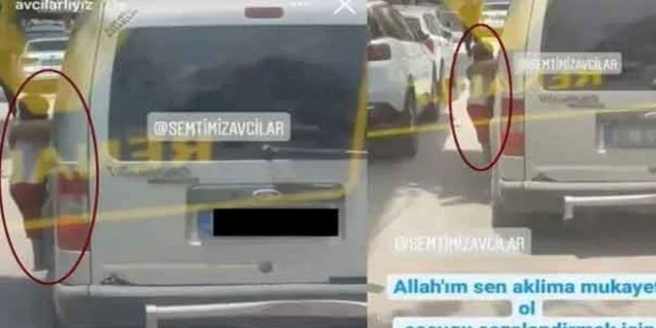 Trafikte şoke eden anlar! 3 yaşındaki çocuğuna böyle ceza verdi