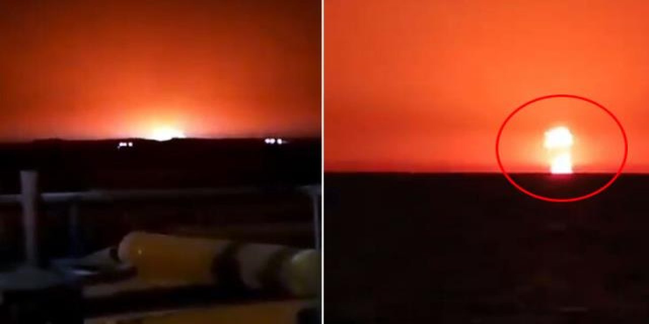Hazar Denizi'nde çok büyük patlama! Atom bombasını andırdı, gökyüzü kızardı