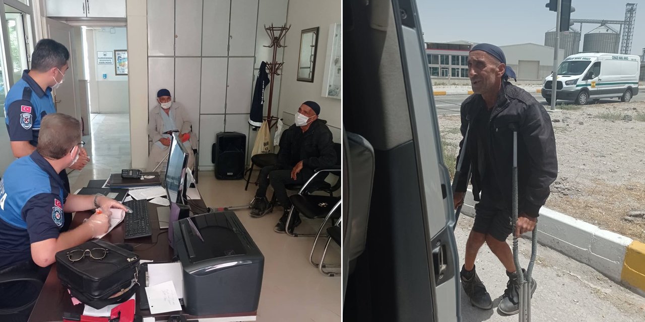 Konya'da engelli gibi davranıp dilenen 2 kişi bir ilçeden sınır dışı edildi