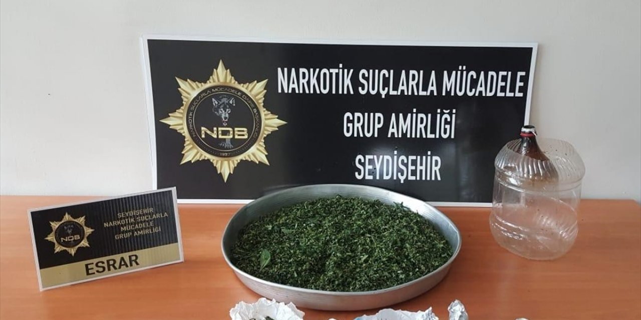 Konya'da 7 kilo 750 gram Hint keneviri ele geçirildi