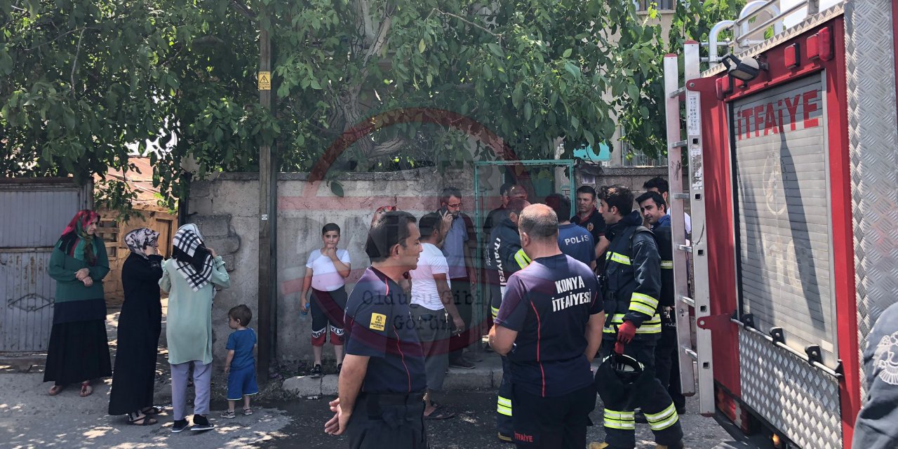 Konya’da az kalsın yeni bir yangın faciası daha yaşanıyordu! Anne ve 2 çocuğu son anda kurtarıldı