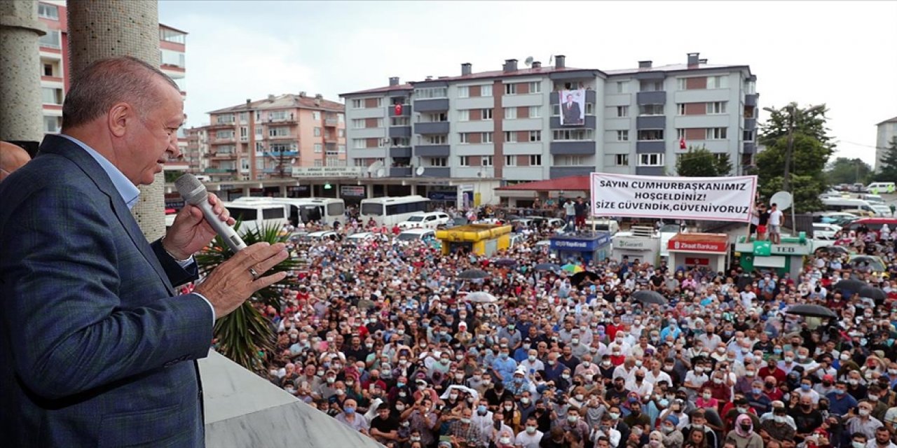 Erdoğan: Bu tür felaketler karşısında biz pes etmeyiz