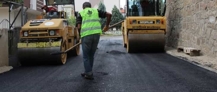 Seydişehir'de asfalt çalışmaları devam ediyor