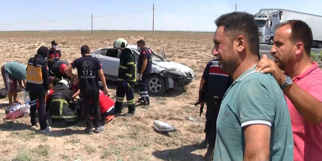 Konya yolundaki kazada 5 kişilik aile ölümden döndü! Sürücü gözyaşlarını tutamadı