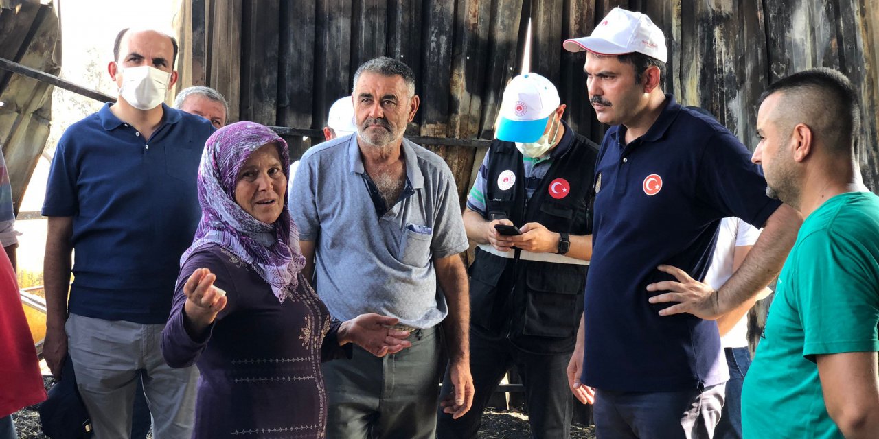 Kurum ve Altay Manavgat'ta! Bakan Çavuşoğlu'ndan yangın bölgesine ilk günden destek veren Konya’ya teşekkür