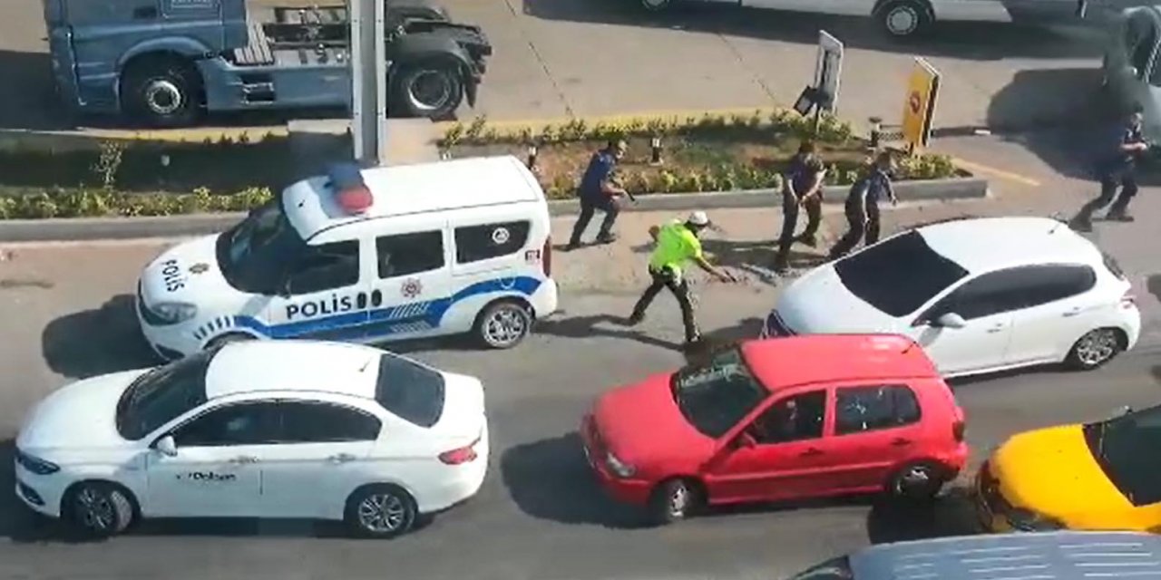 Nefes kesen hırsız-polis kovalamacası kamerada