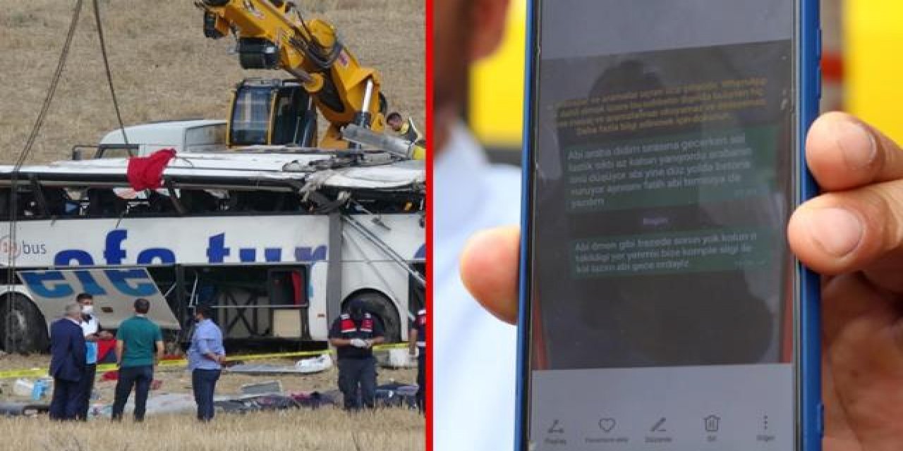 15 kişinin öldüğü otobüs faciasına ilişkin yeni iddia! Şoförün gönderdiği son mesaj çok vahim