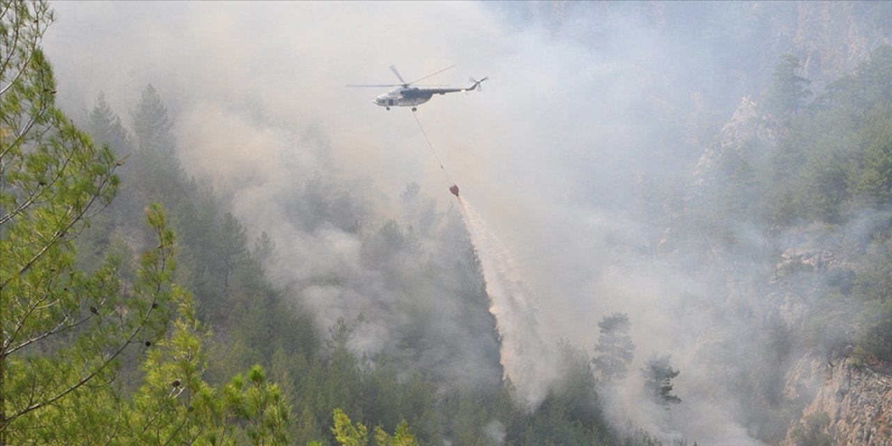 Muğla'da devam eden 2 yangına havadan ve karadan müdahale ediliyor