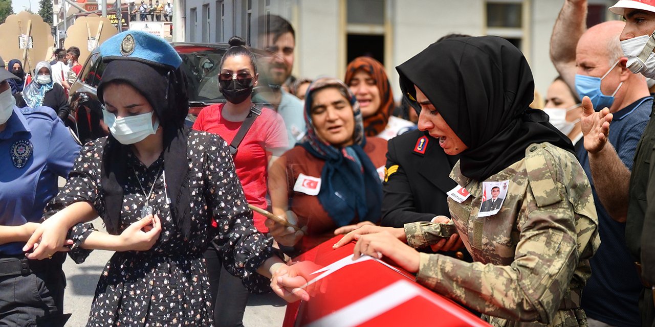 Ablası üniforması, nişanlısı da beresiyle uğurladı! Şehit askerimize son görev