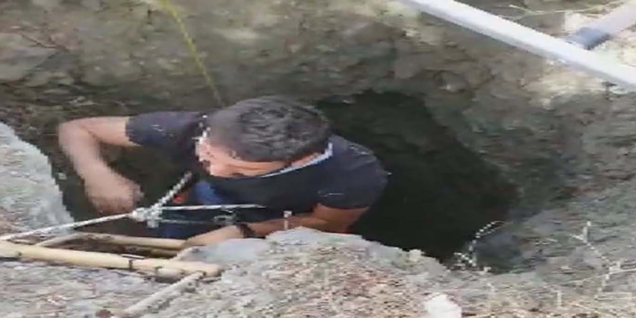 Fotoğraf çekmek isterken definecilerin kazdığı çukura düştü