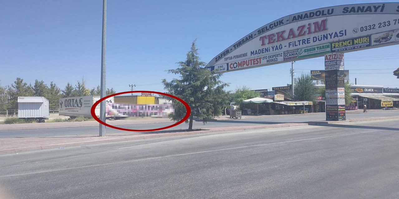 Konya’da sanayi girişinde ilginç pankart! Gören yorum yapmadan geçemedi