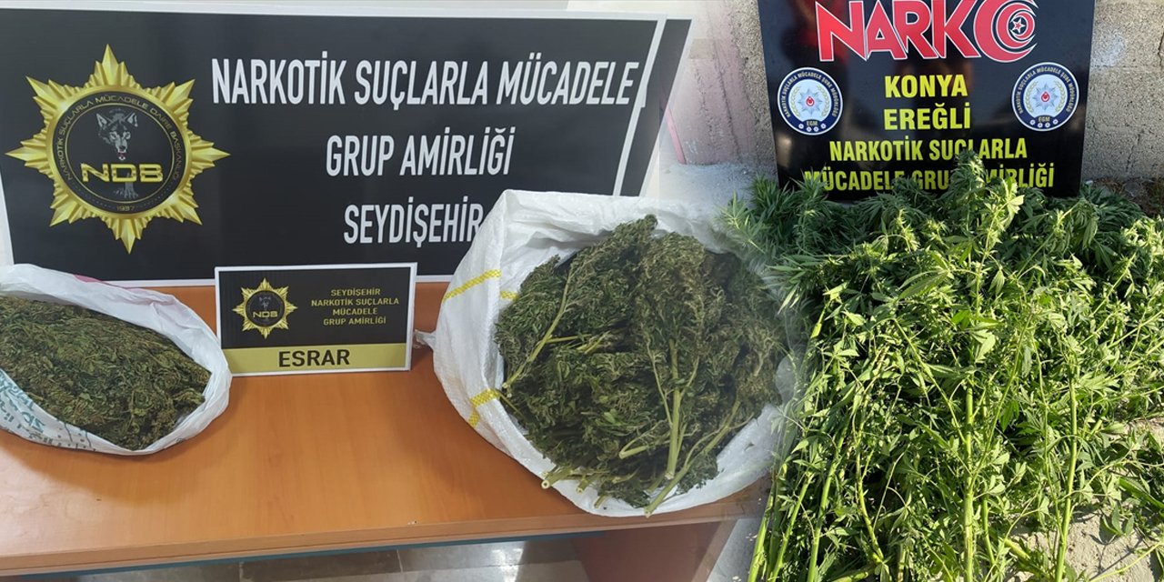 Konya'daki uyuşturucu operasyonlarında yakalanan 37 zanlı hakkında ilk karar