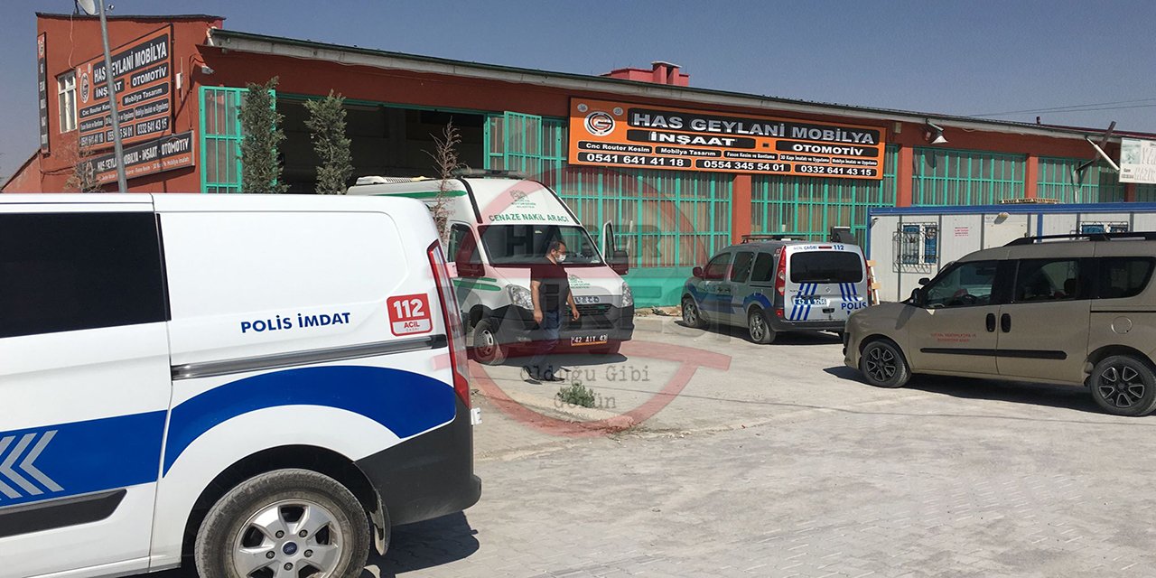 Konya’da mobilya atölyesinde şüpheli ölüm