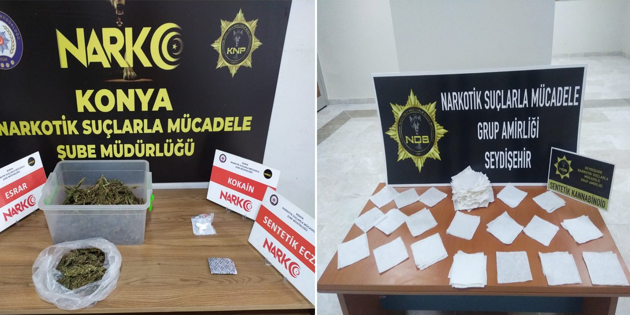 Konya polisi son bir ayda uyuşturucu tacirlerine ağır darbe vurdu