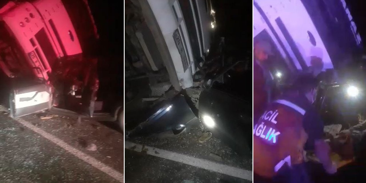 Kaza göz göre göre geldi! Aşırı yük nedeniyle devrilen kamyona çarpan otomobildeki karı-koca hayatını kaybetti