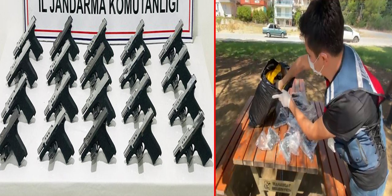 Takip Konya’da başladı, Antalya’da bitti! 2 kadının alışveriş poşetinden 20 tabanca çıktı