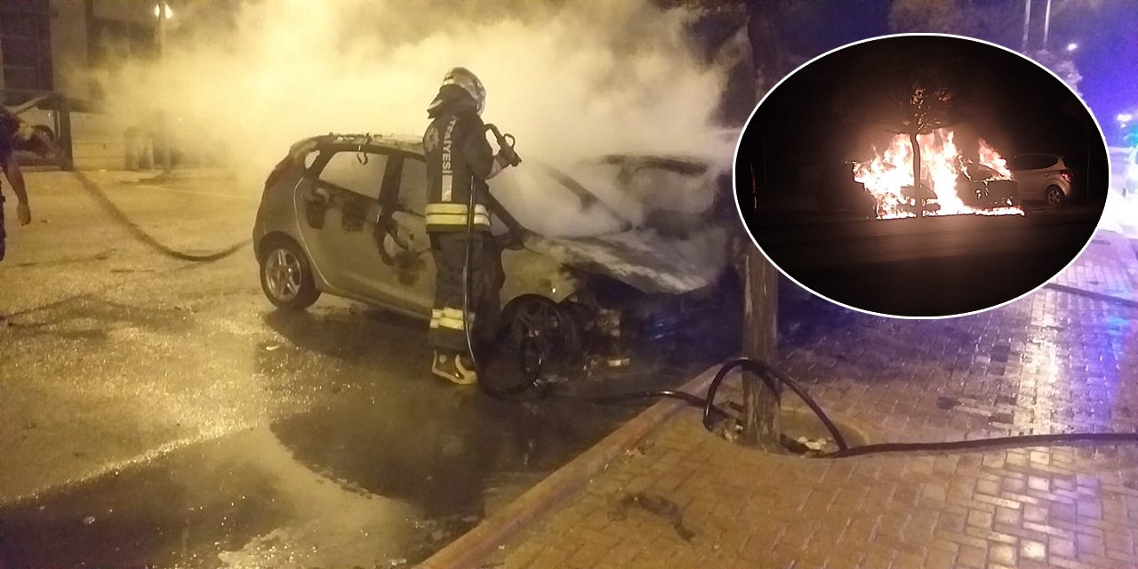 Konya’da otomobiller alev aldı! Önce biri sonra yanındaki yandı, patlamalar korkuttu