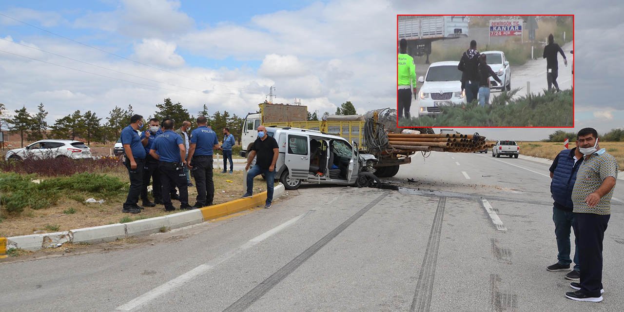 Konya’da yaralı yakınları kamyon sürücüsüne saldırmak istedi