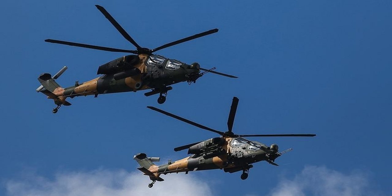 ATAK helikopterleri teröristleri inlerinde vurdu