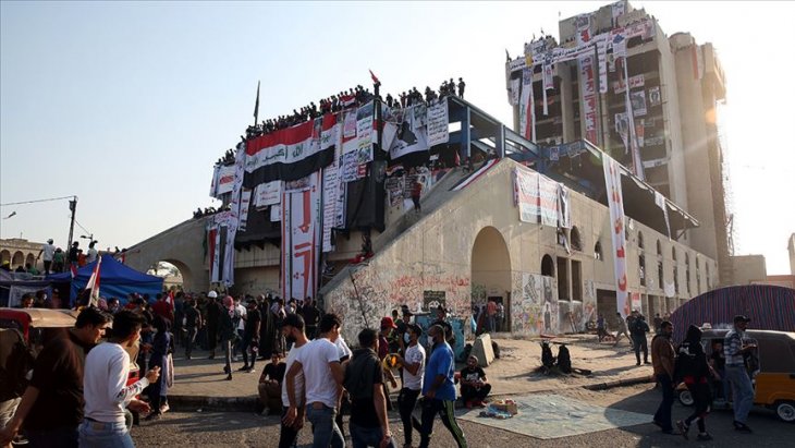 Bağdat'taki göstericilerin kalesi 'Türk Lokantası' binası