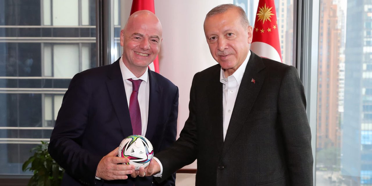 Cumhurbaşkanı Erdoğan, FIFA Başkanı Infantino’yu kabul etti