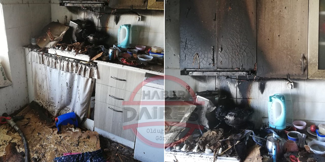 Konya'da müstakil evde yangın paniği
