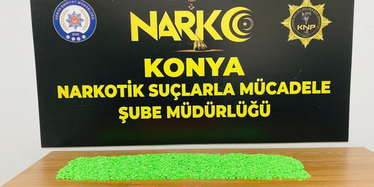 Konya’da 1 buçuk milyon lira değerinde uyuşturucu madde ele geçirildi