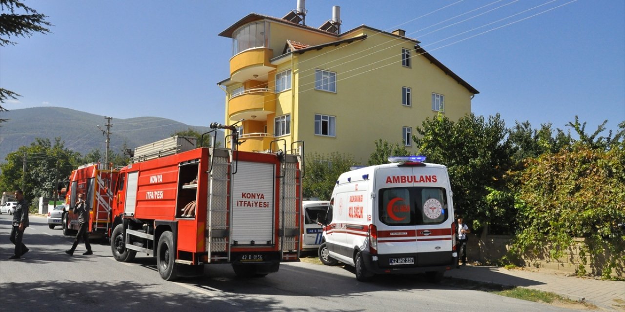 Konya'da korkulu dakikalar! Apartmanda çıkan yangında 5 kişi hastanelik oldu