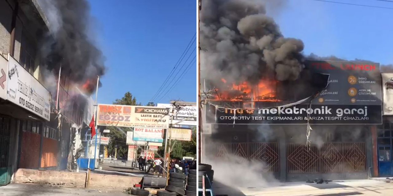 Konya’da korkutan yangın! İş yeri alevler içinde kaldı