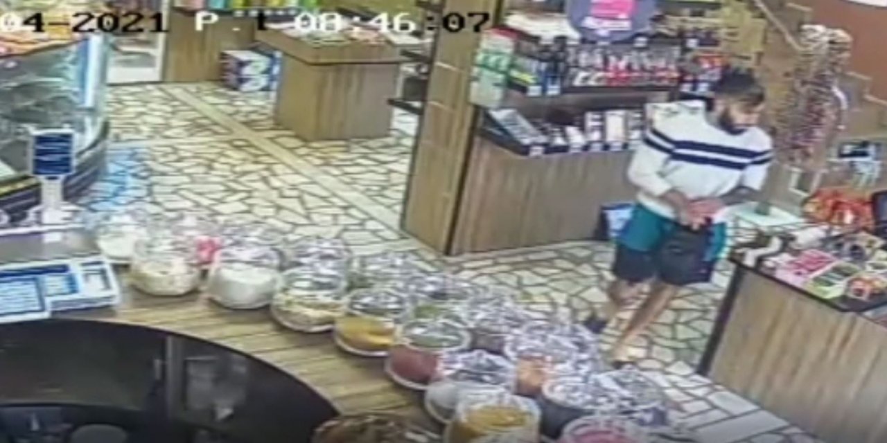 Konya’da marketten hırsızlık anı kamerada