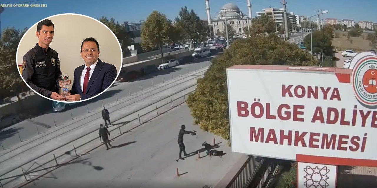 Konya’nın konuştuğu kahraman polise barodan plaket