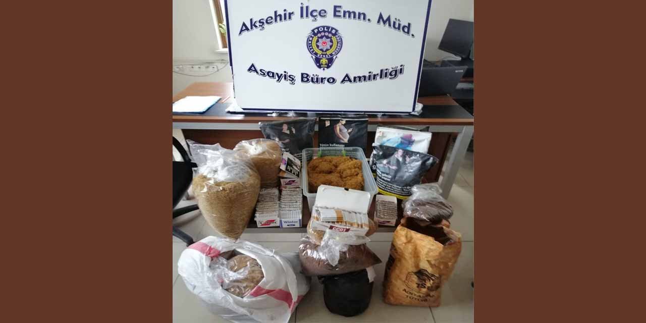 Konya'da kaçak tütün operasyonu