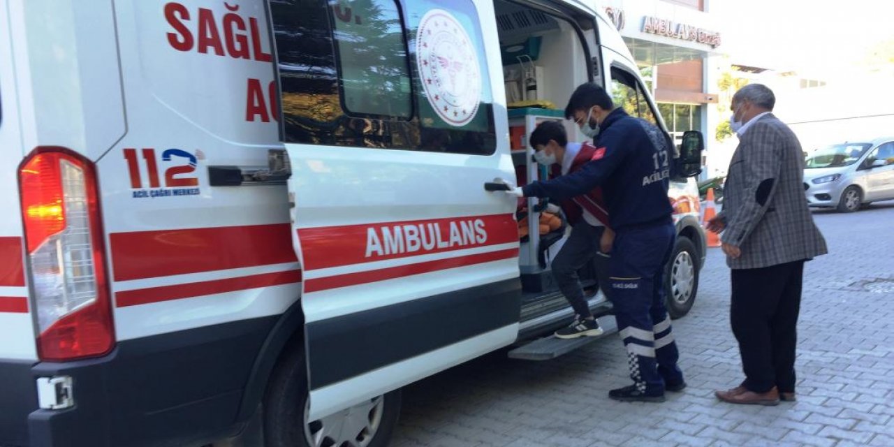 Konya’da 14 yaşındaki çocuğun koluna havalı zımba teli saplandı