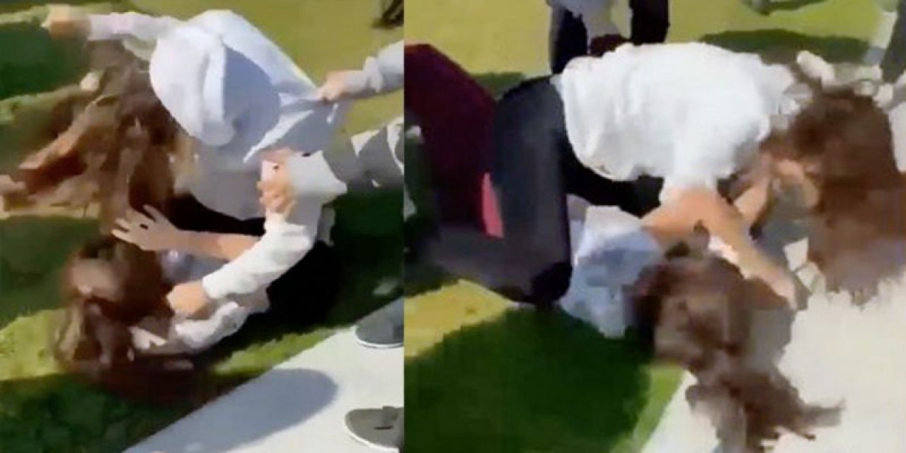 Liseli kızların kavgası! Sosyal medyada başladı, parkta devam etti