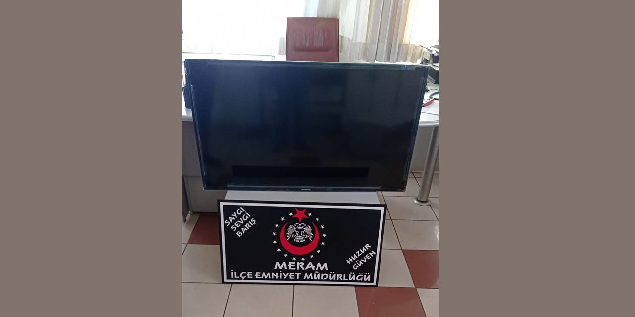 Konya’da çalıntı televizyonu belge düzenlemeden satın alan iş yeri sahibine işlem yapıldı