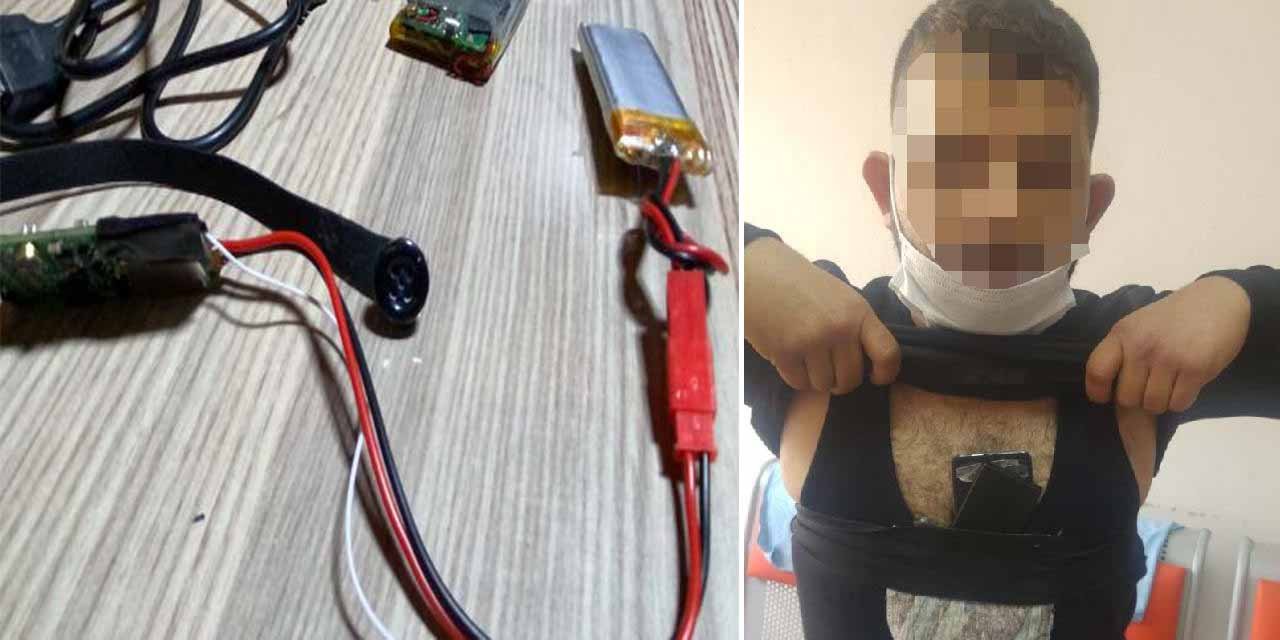 5'er kez girdikleri ehliyet sınavında bu kez kopya düzeneğiyle yakalandılar