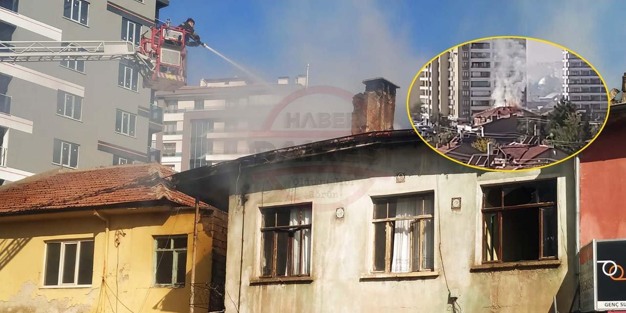 Konya’da korkutan yangın! Evin çatısı alevler içinde kaldı