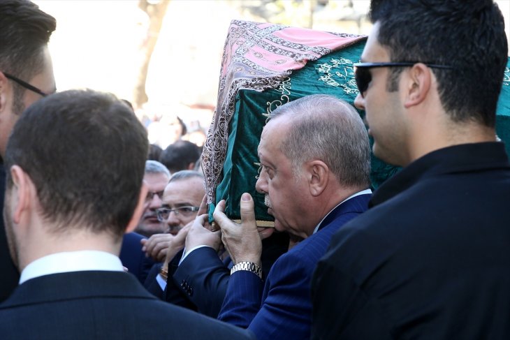 Cumhurbaşkanı Erdoğan cenaze törene katıldı