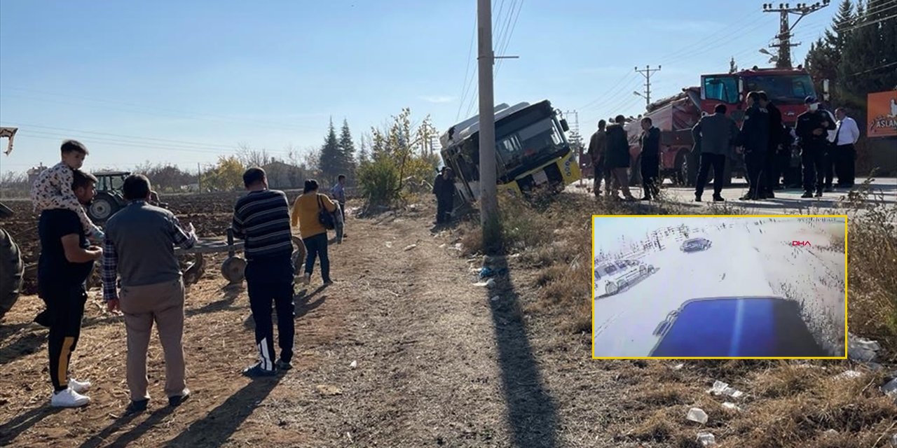 Konya’da 20 kişinin yaralandığı otobüs kazası böyle yaşanmış