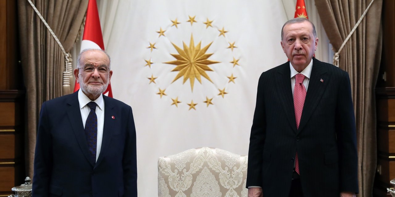 Cumhurbaşkanı Erdoğan, Temel Karamollaoğlu ile 2 saat 15 dakika görüştü