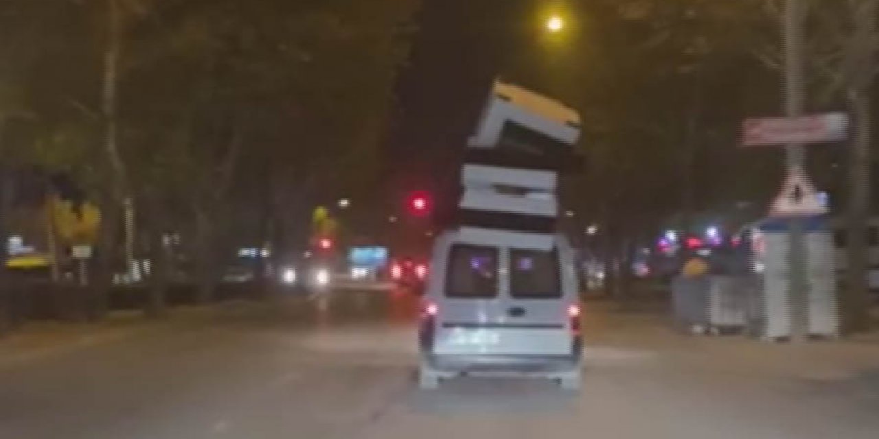 Konya’daki tehlikeli yolculuğa ceza kesildi