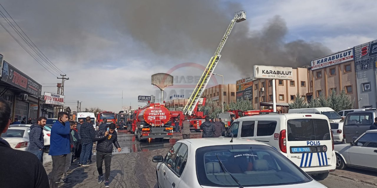 Son Dakika: Konya Uzman Sanayi Sitesi'nde korkutan yangın