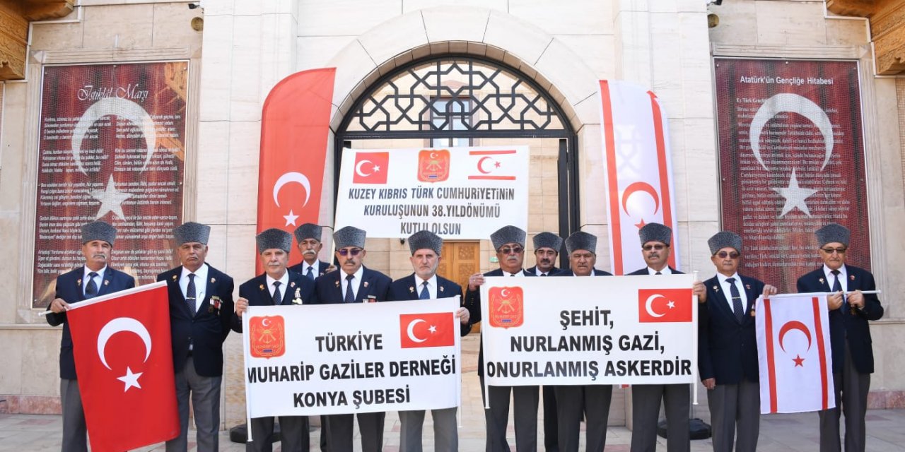 Konyalı Gaziler KKTC’nin kuruluşunun 38’inci yılını kutladı